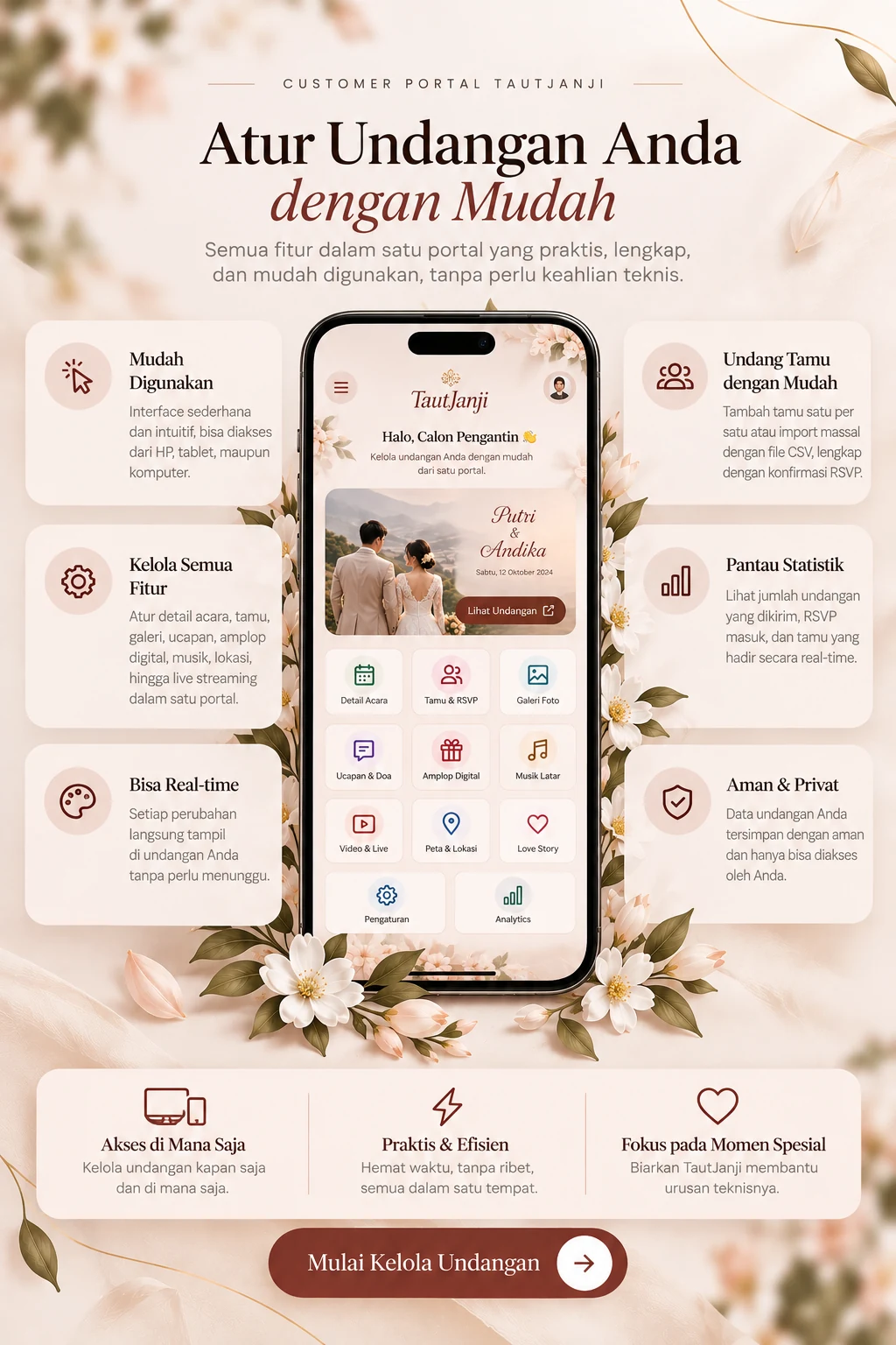 Customer Portal TautJanji — atur undangan dengan mudah