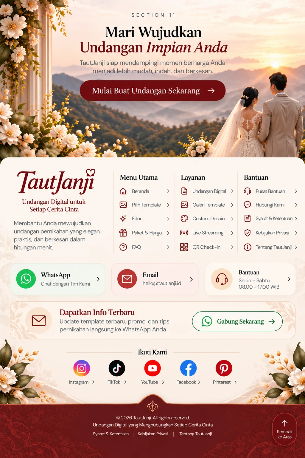 TautJanji — Undangan Digital untuk Setiap Cerita Cinta